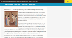 Desktop Screenshot of historyofclothing.com